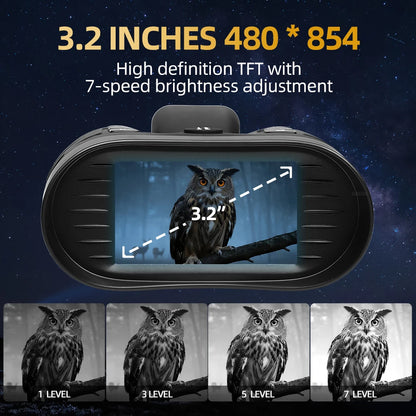 4K Night Vision Goggles 36MP Night Vision Binoculars with Rangefinder 3.2" HD Screen 4500mAh Rechargeable Battery for Adults