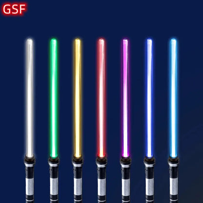 Lightsaber 2 In 1 RGB Adjustable Light Saber Toys Children Double Switch Sword Toys For Boys Luminous Gifts Light Saber