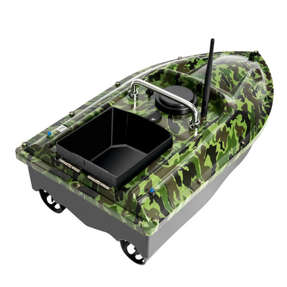 RC Fiskebåt med Fjärrkontroll 500m – Dubbelmotorer, LED, 1,5kg Last, 2–3h Batteritid, Grön