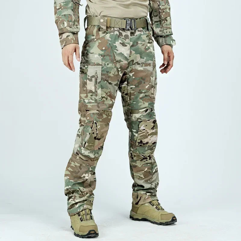 New Tactical Pants Hiking Cargo Pants Work Clothes Outdoor Uniform Camouflage Multi Pockets Tactical Clothes Climbing