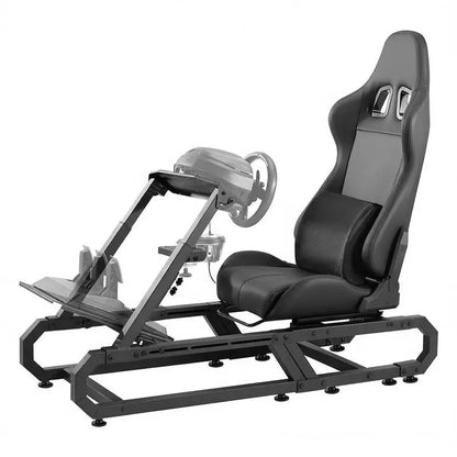 Racing Wheel Stand Steel Sim Cockpit for Logitech G923 G920 G29 Thrustmaster T248P Adj Wheel/Pedal 330lb Compact