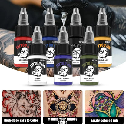 DQFART UINK Tatueringsbläck 7-pack 20ml – CPNP Vattenbaserat 36 Mån Hållbarhet Body Art Nybörjare & Proffs 2026