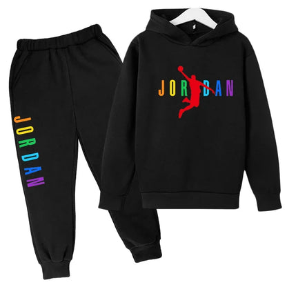 2-13 Years Boys Girls Simple Outfits Children Clothes Autumn Spring 2pcs Hoodie+Pants Letter Print Tracksuits  Kids Casual  Sets