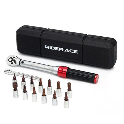 RIDERACE Momentnyckelset 15 delar – 1/4", 2–24 Nm, Dubbelriktad, för Cykel och Motorcykel