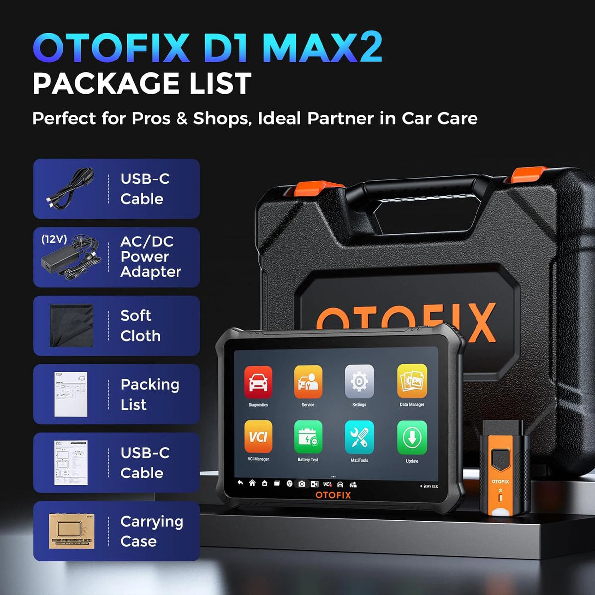OTOFIX D1 Max2 OBD2-diagnostikverktyg med ECU-kodning