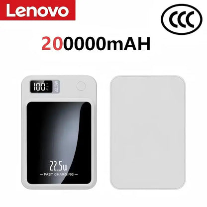 Lenovo New 500000mAh Magnetic Wireless Power Bank Super Fast Charging LED Display Digital for MagSafe For iPhone Huawei Xiaomi