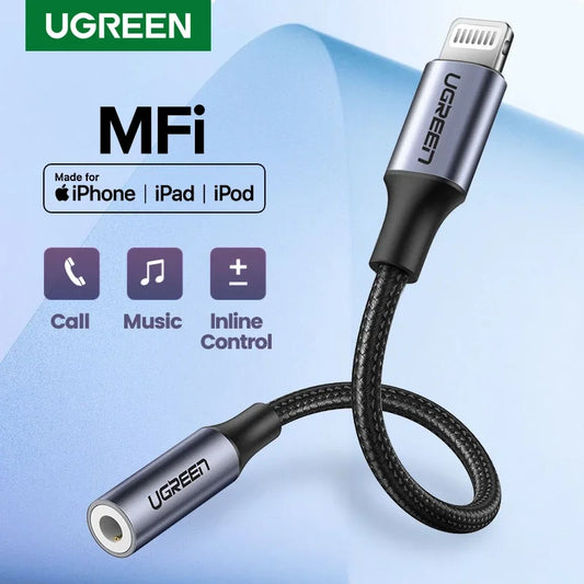 UGREEN Lightning till 3.5 mm hörlursadapter för iPhone