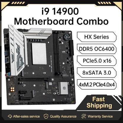 TOPC Intel Core 14900HX DDR5 6400MHz PCIe5.0 4×M.2 8×SATA 2.5G LAN Tpye-E USB4 Gaming Motherboard/ OpenClaw