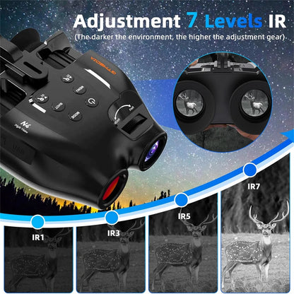GTMEDIA N4 Night Vision Binoculars HD Infrared Night-Visions Goggles 300M Full Darkness Day/Night Use For Hunting Photos Videos