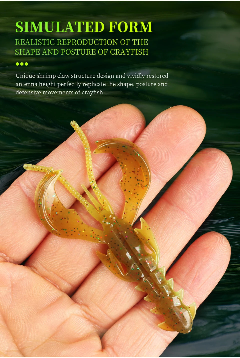 Supercontinent CRAZY nimble Total length 8cm/4.2cm Lobster Soft Lure Fishing Lures Attractive Shrimp odor salt Wobbler