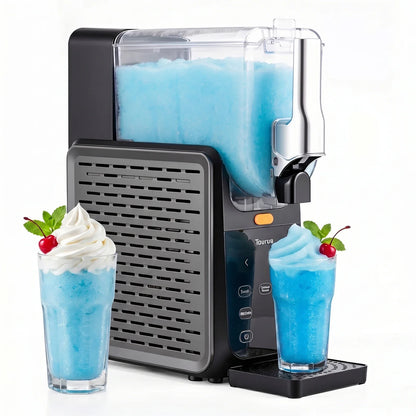 Slushie Maker 2.8L Large Capacity Slush Machine, 15 Mins Fast Cooling Cycle, 5 Preset Programs, One-Touch Auto Clean Function, Multifunctional Slush Machine for Slush Drinks, Milkshakes, Frozen Cocktails, Smoothies