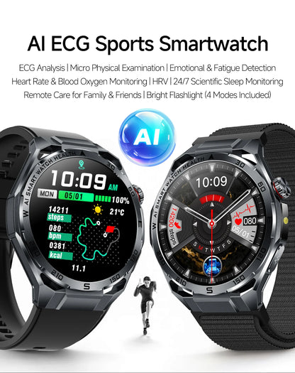 2026 New AI Health Care Accurate Detection ECG Smart Watch Blood Pressure lipids Uric Acid Analysis Bluetooth Call Smart Watches