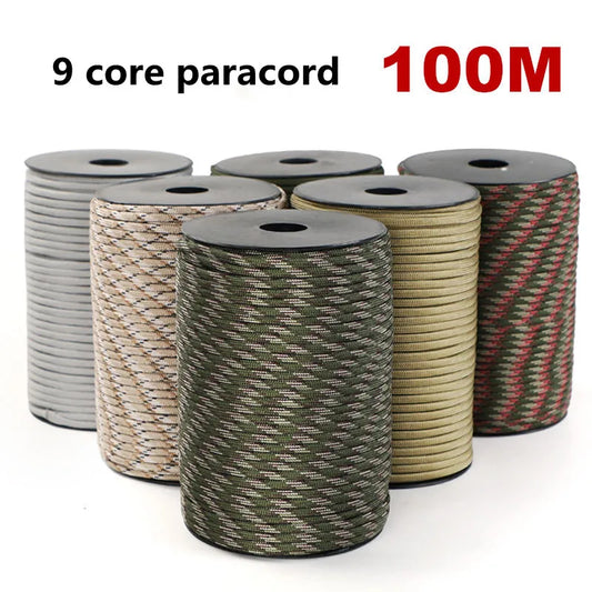 550 Militärstandard 9-kärnig Paracordlina 4 mm