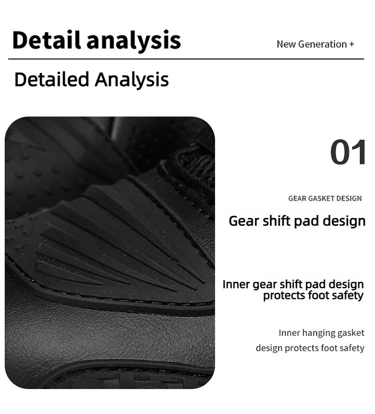 2026 New Leather Motos Breathable Anti Slip Wear-resistant Riders Boots Motorcycle Boots Men Motorbike Racing Ankle Length Shoes