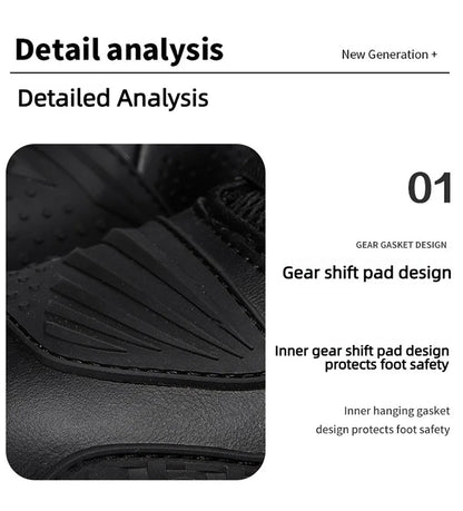2026 New Leather Motos Breathable Anti Slip Wear-resistant Riders Boots Motorcycle Boots Men Motorbike Racing Ankle Length Shoes