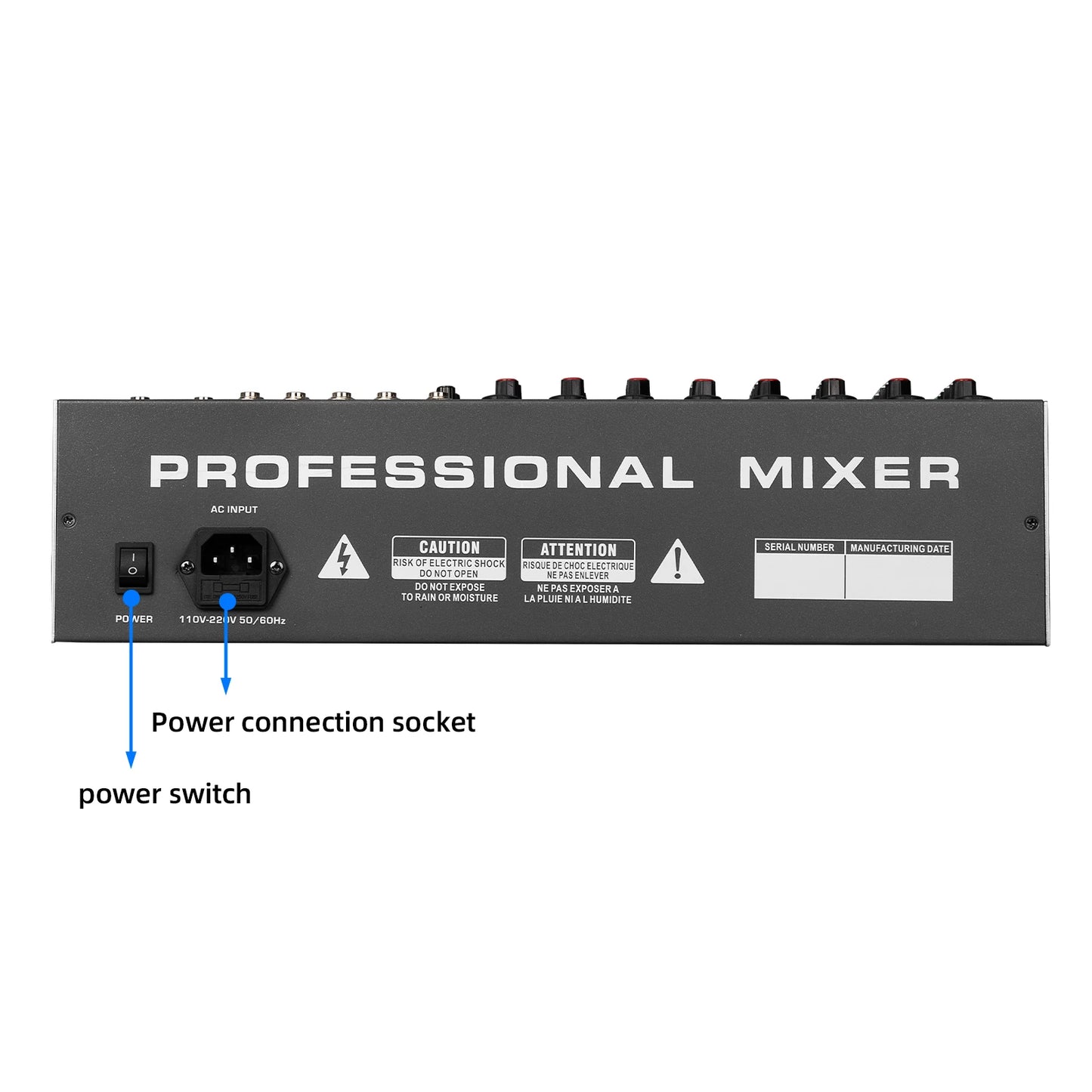 14 Channels Digital Professional Audio Console Mixer Depusheng TG14 Mixing DJ Console USB with 48V Phantom Power Built-in 99 Rev
