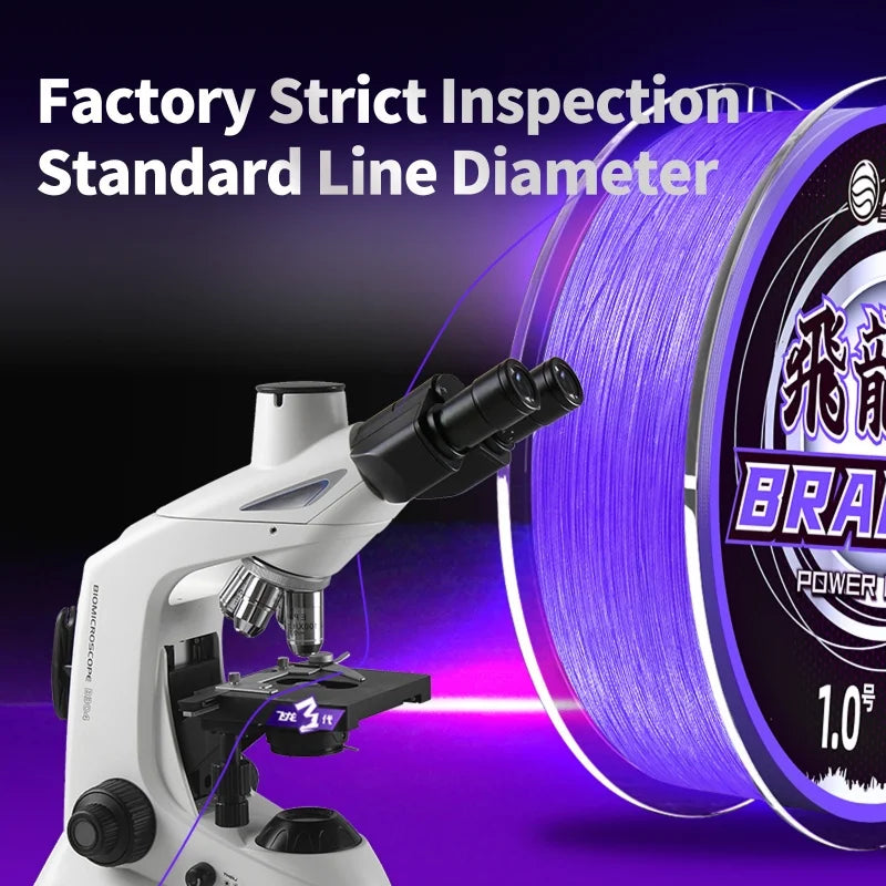 LOONG BRAID 150M 8 Strands PE Braided Fishing Line X8 Fade Resistant Purple Ultra Thinner Line Wear Resistant Fishing Line