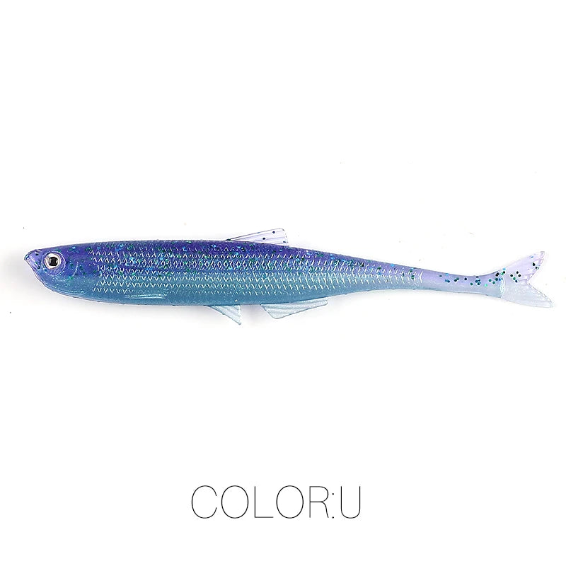 NEW Supercontinent leanness ShadTeez 60mm/80mm Perch Bass Artificia Pike Zander Predator Fishing 3d eyes Soft lure Fishing lures