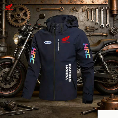 HRC Racing Herrjacka – Vind- & Vattentät Hoodjacka, 7 Färger