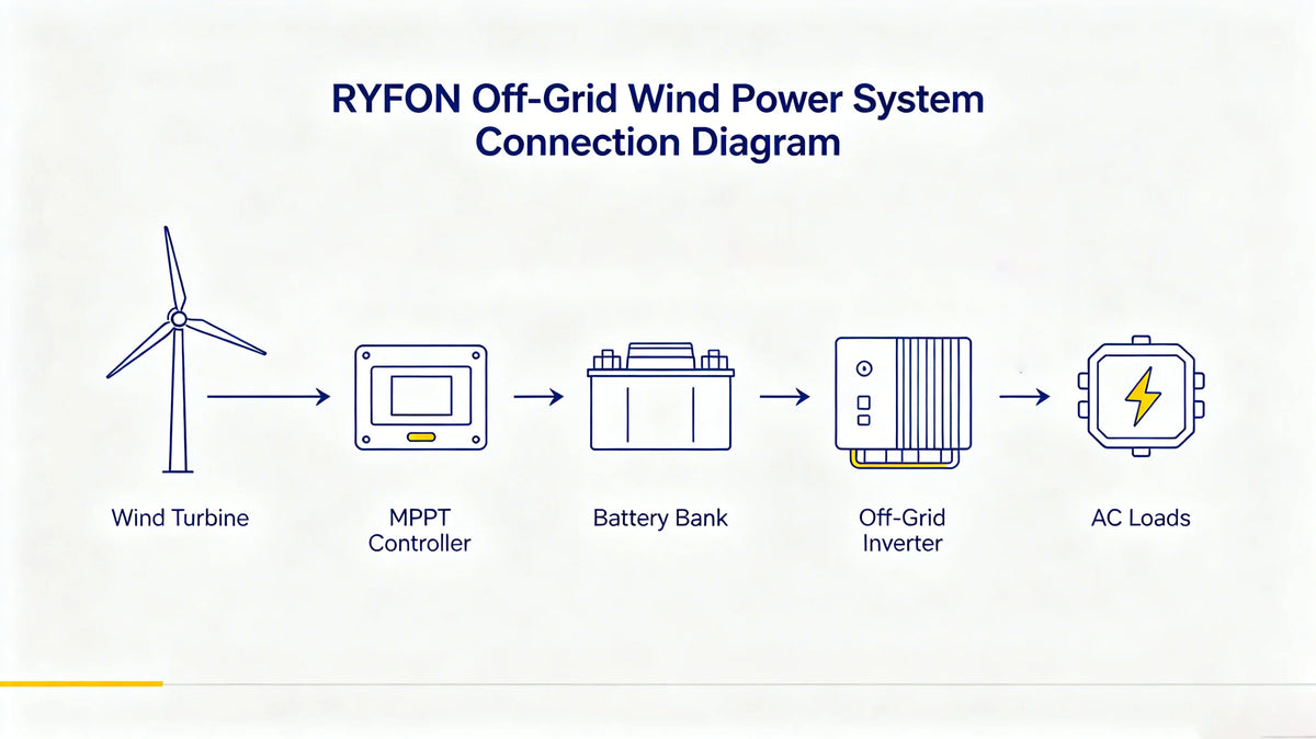 Horisontell Vindturbin 3kW/5kW/8kW 12V/24V/48V – 3 eller 5 Blad MPPT/Hybrid/Off-Grid System, 3-fas AC