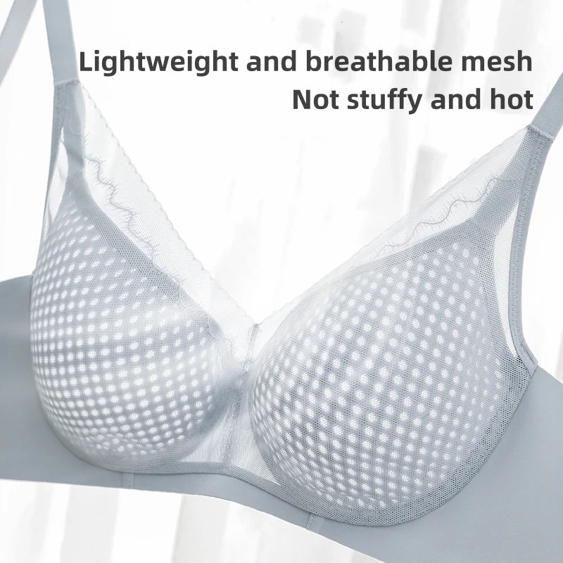Big Chest Appears Small Bra for Women Lightweight Breathable Seamless Soft Support Breast Collection Anti Sagging Bra OWD6105