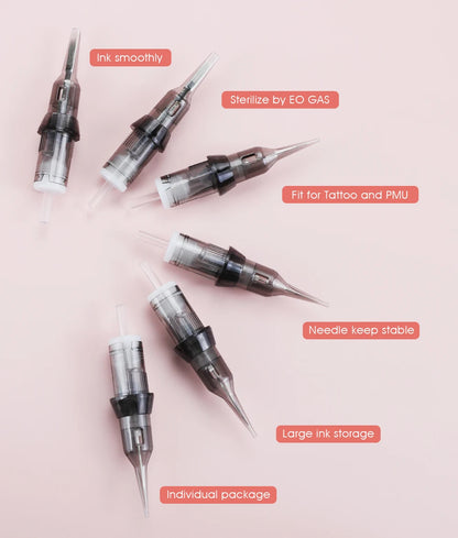 20pcs/Box Tattoo Needles Revolution Cartridge Curved Magnum Shader 0.16/0.18/0.3/0.35mm Tattoo Cartridges for Permanent Makeup