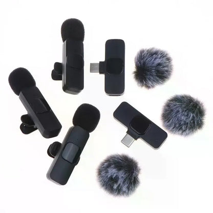 K9 Wireless  Microphone Mini Audio Video Recording Mic For Phone Android Laptop Live Gaming Mobile Phone Microphone