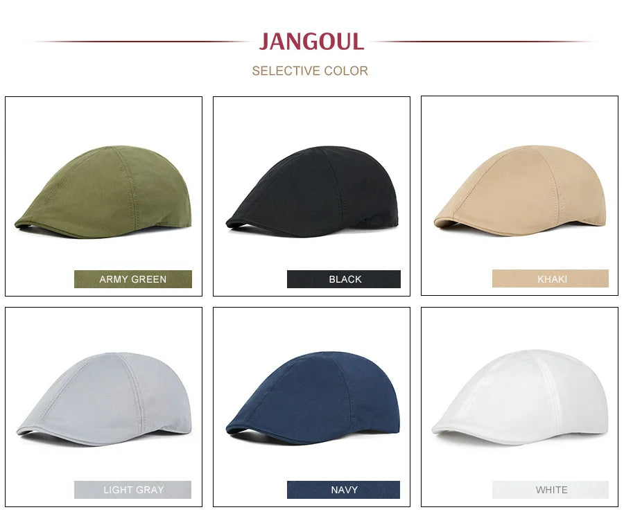 JANGOUL Toddler Boy 100% Cotton Ivy Infant Newsboy Cap Kids Vintage Child Flat Hat Outdoor Spring Summer Beret Hat 646
