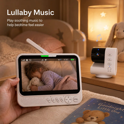 MvpSecam babyvakt med kamera och 7-tumsskärm – utan Wi-Fi