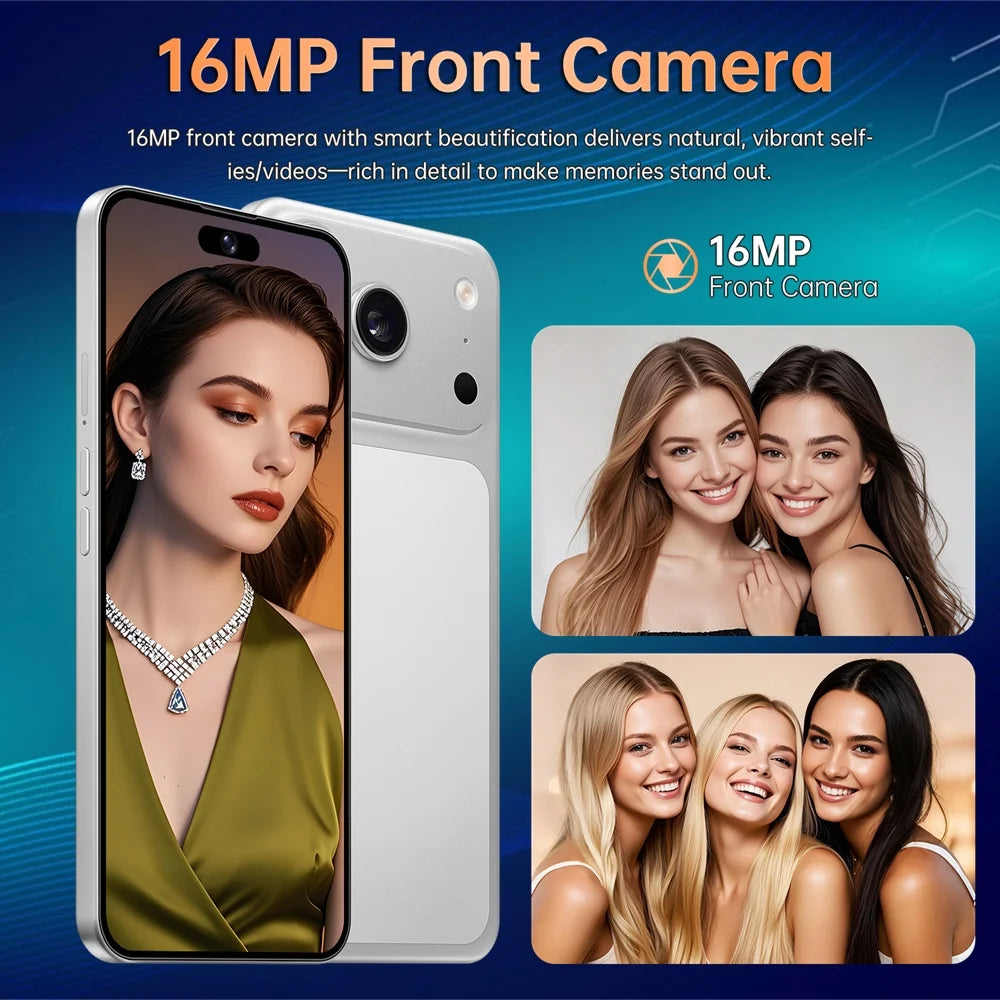 I18 Pro Max Mobile Phones Smartphone Android Smartphone 5G Cell phone 7.3 Inch 16 + 48MP AI Camera 7800mAh Global Version