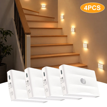 Uppladdningsbar LED-nattlampa med rörelsesensor – 2–8-pack