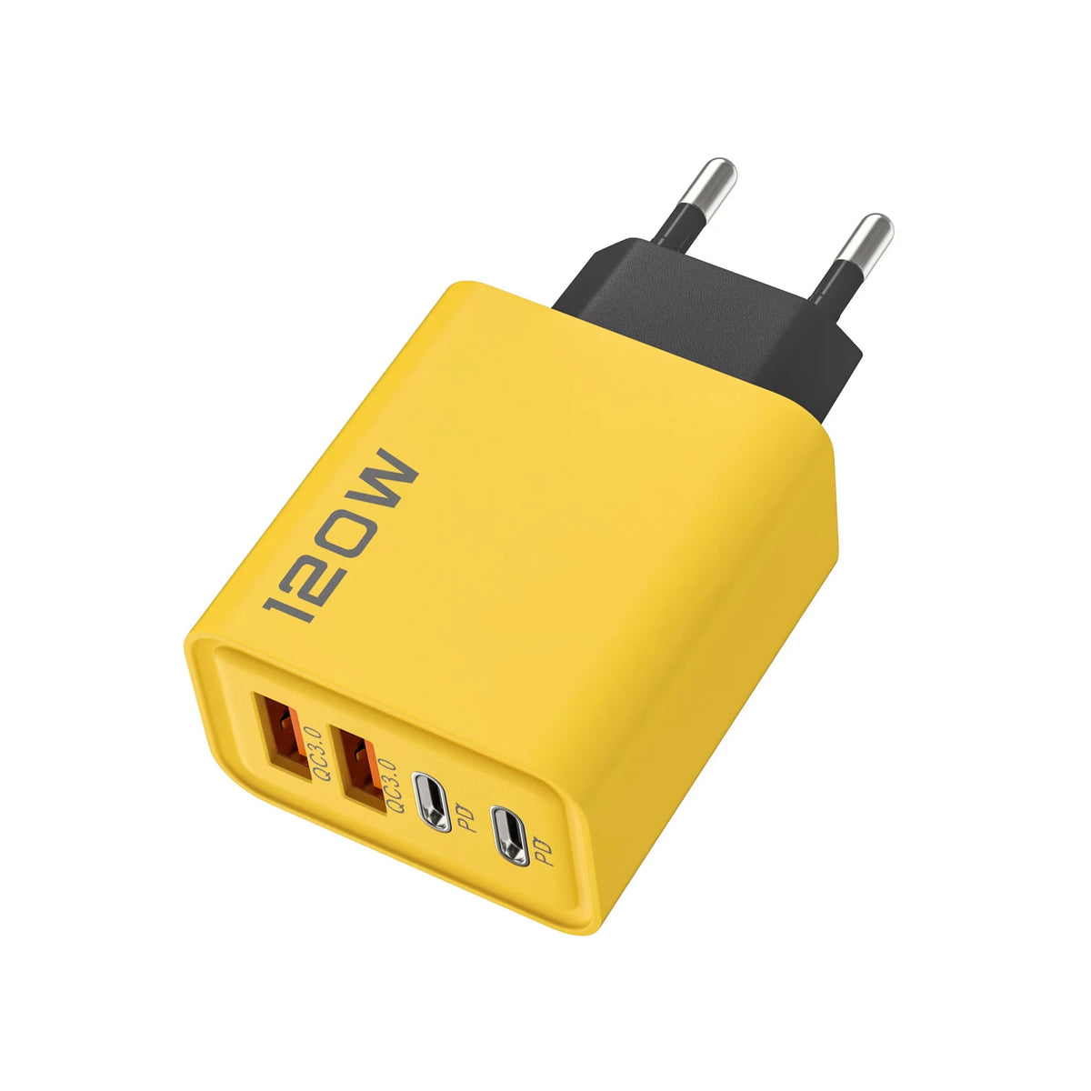4-port USB-laddare med PD/QC3.0 – EU, US, UK och kabelvarianter