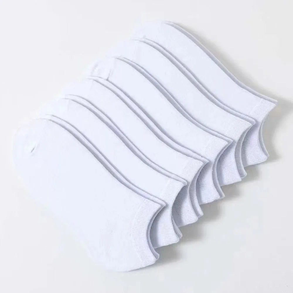 Unisex Båtsockor – Tunna, Andningsbara, Anti-lukt, 6–40-pack, Svart/Vit/Grå