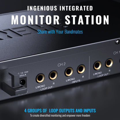 Phenyx Pro PTM-33 trådlöst mono in-ear-system med 4 mottagare