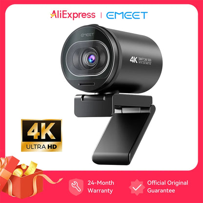 EMEET S600 Webbkamera 4K/60fps med Sony Sensor, Dubbla Mikrofoner & Integritetsskydd – TikTok & YouTube