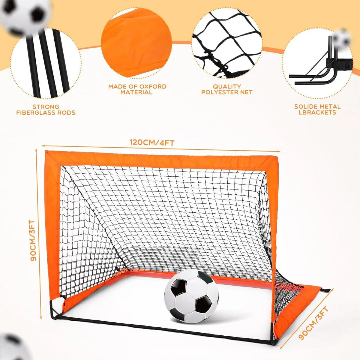 Football Goal for Garden Football Net Pop Up Goals Set Soccer Goal Net for Backyard Birthday Gift for  Soccer Training