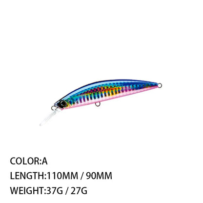 Freshwater Bait Mino 90MM110MM Ultra-long Cast Utra-long Bait Sinking Weight 27g37g Perch Bait Trolling Bait Fishing Tackle