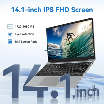New Ultra Slim Laptop 14.1" 32GB RAM 2TB Intel Core i9 10980HK Gaming PC 1920*1080 Display Office Study Computer PC Windows Pro