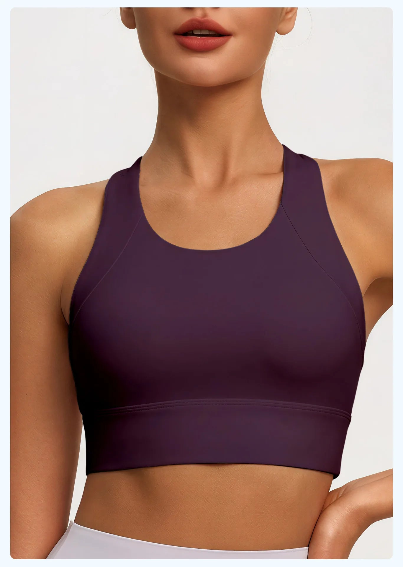 Dam Sport-BH Yoga Linne – Halterneck Inbyggda Kuddar Högintensiv StötDämpning Tennis, 5 Färger S–XXL