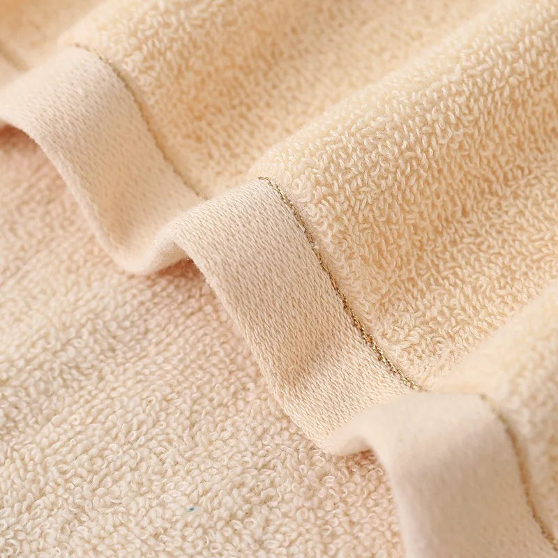 Thickened Cotton Towel with Strong Water Absorption Universal Towel for Adults and Children Solid ColorSkin Friendly Towel
