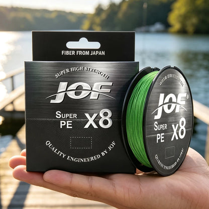 JOF X8 Strong 300M 500M 100M 8 Strand Weaves PE Braided Fishing Line Multifilament 8 Braid Wire 12LB 20LB 40LB 60LB 80LB 100LB