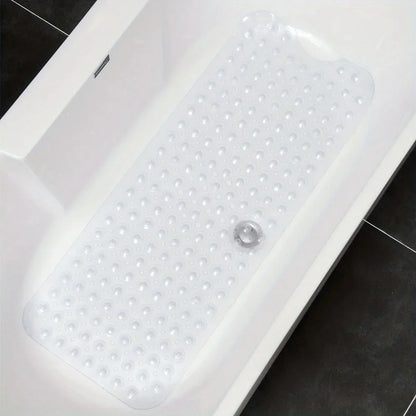 Non-Slip Bathtub Mat Shower Mat with Drain Holes and Suction Cups Machine Washable Household Bathroom Shower Carpet Bathroom
