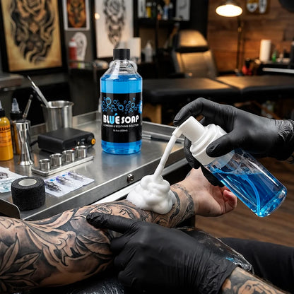 500/40ml Tattoo Blue Soap Blue Algae Concentrated Cleaning Solution Liquid Tattoo Green Soap for Tattoo Studio Aftercare Supply