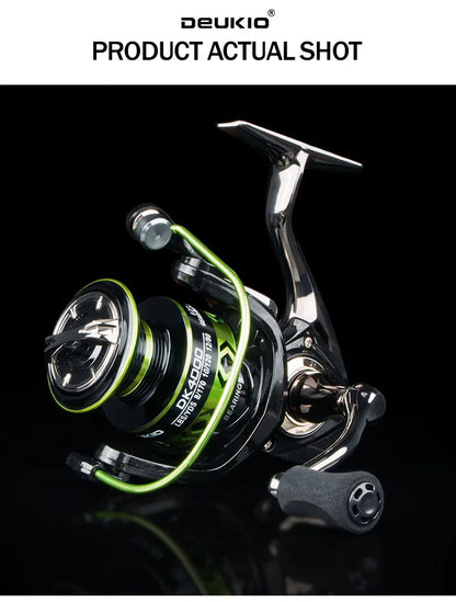 DEUKIO DK Spinning-rulle – Helmetall, 12kg Drag, 5.2:1, Salt- & Sötvatten