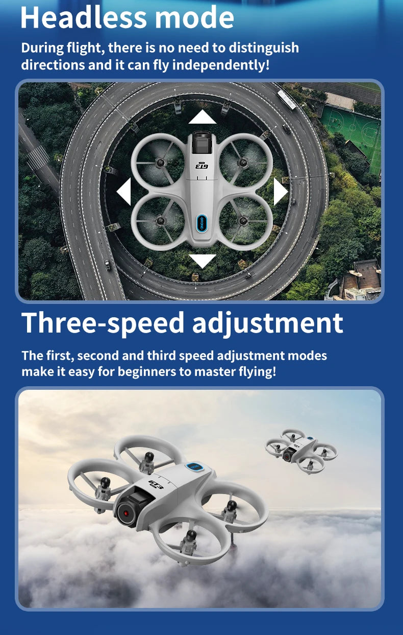 GT3 MAX Mini Drone 5G 8K GPS HD Aerial Photography Dual Cameras Quadcopter with Dynamic Lighting Optical Flow UAV Toys Gifts