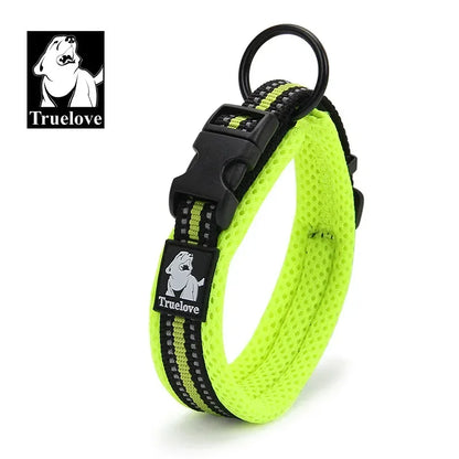 Truelove justerbart mesh-stoppat hundhalsband med 3M reflex