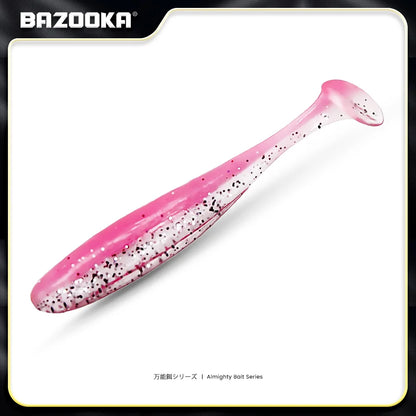 Bazooka Shad Worm Fishing Soft Lure Big Silicone 90 100mm Bait T Tail Easy Shiner Wobbler Swimbait Pesca Trout Pike Bass Winter