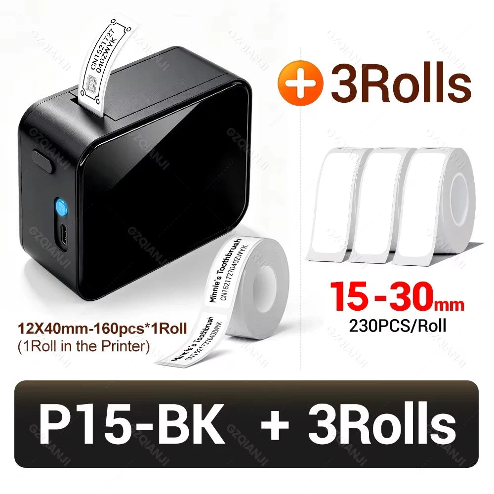 Marklife M1 Trådlös Bluetooth Termisk Etikettskrivare – Bläckfri Mini Portabel App-styrd 12–15mm Hem Kontor 2026