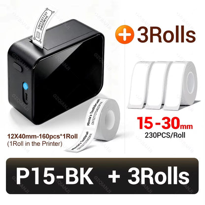 Marklife M1 Trådlös Bluetooth Termisk Etikettskrivare – Bläckfri Mini Portabel App-styrd 12–15mm Hem Kontor 2026