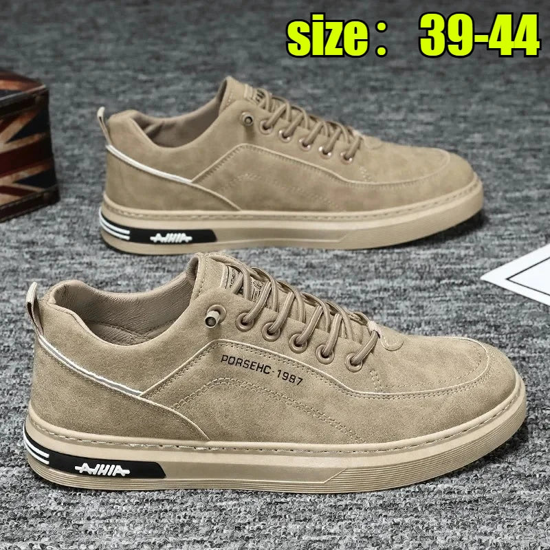 Autumn Men's New Breathable Work Safety Shoes Trendy Casual Sports Shoes Versatile Board Shoes For Motorcycle Riders